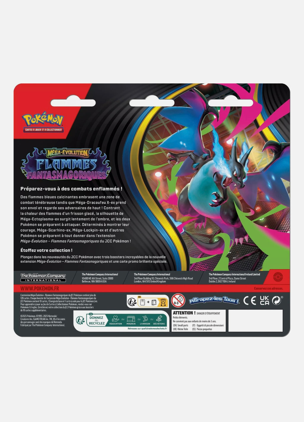 Tripack Pokémon – Méga-Évolution : Flammes Fantasmagoriques (Farfuret / Dimoret) – ME02 – Français